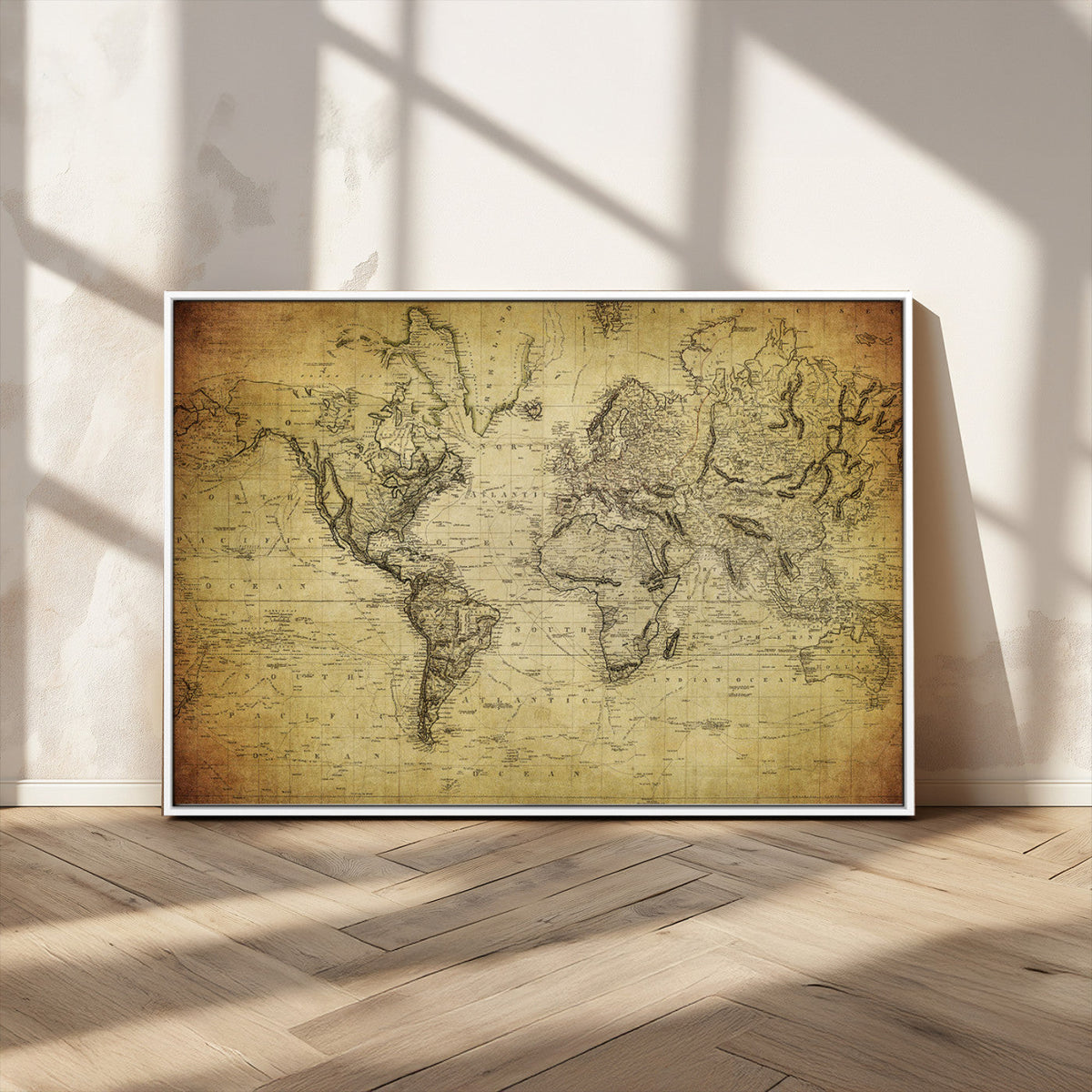 Push Pin World Map Canvas Print | Travel Tracker Wall Art