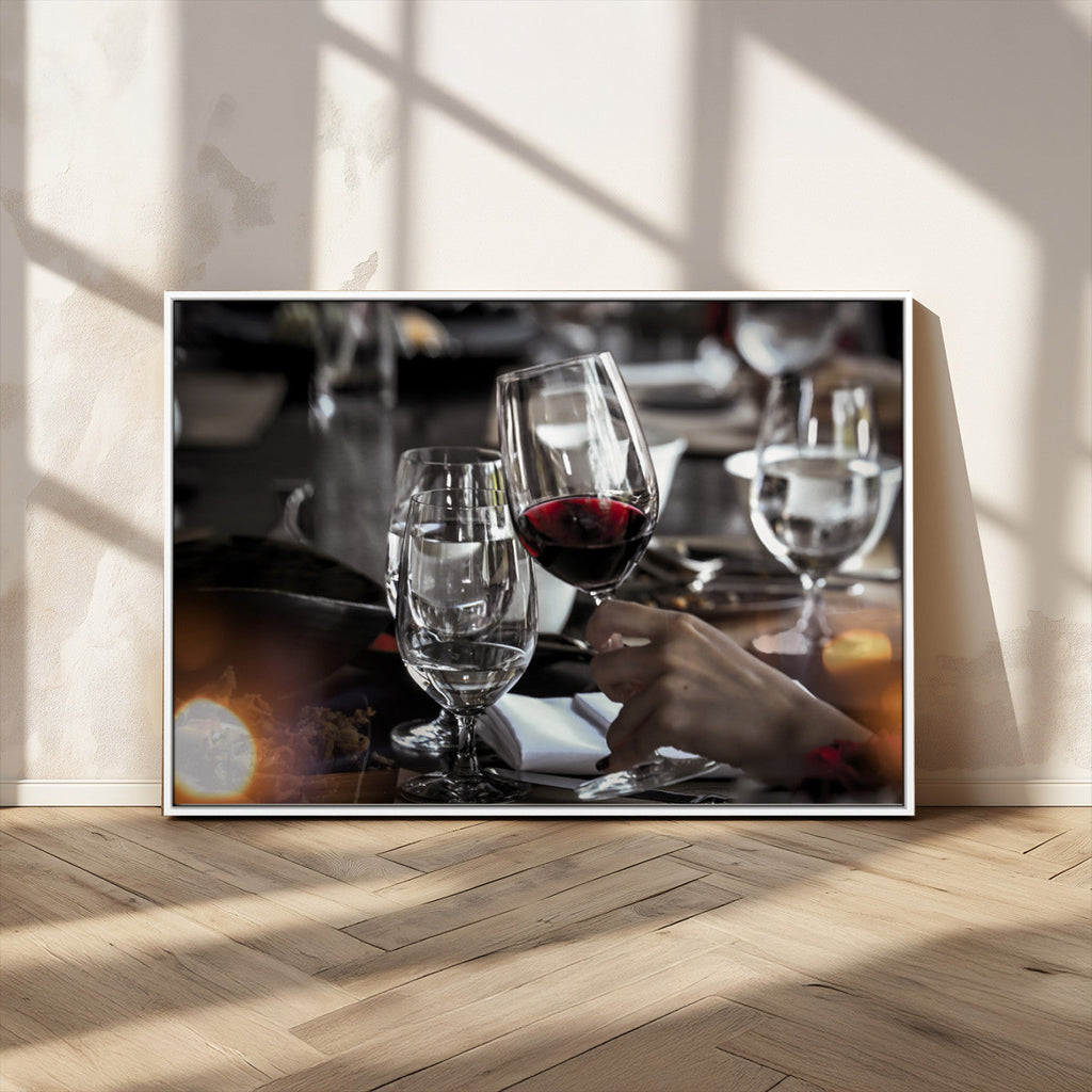 Red Wine and Glass Canvas Print