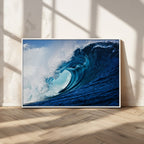 Ocean Wave at Sunset Canvas Art, Large Wall Print of Vibrant Water Waves