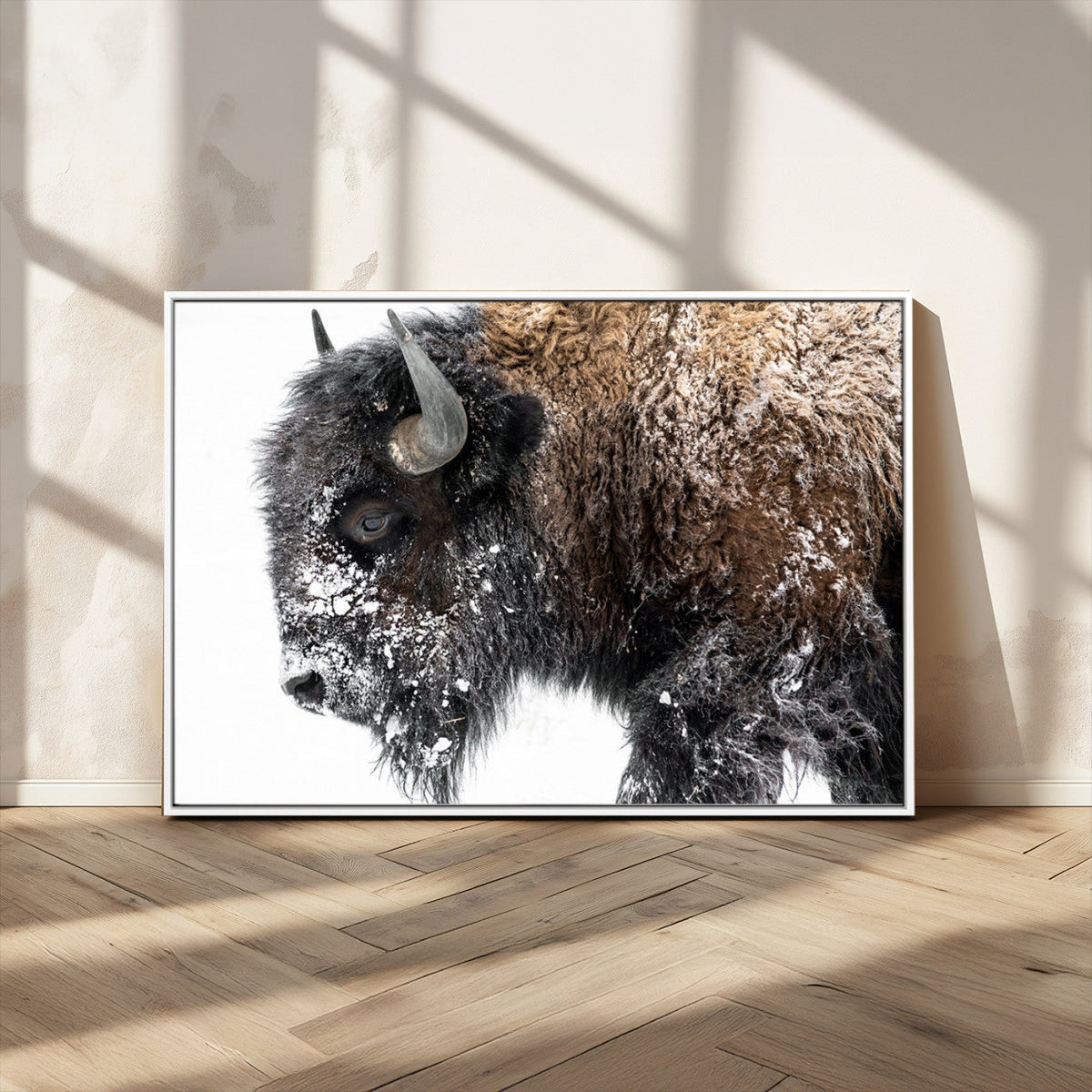 American Bison Wall Art Print, Majestic Buffalo Canvas Print for Living Room or Office