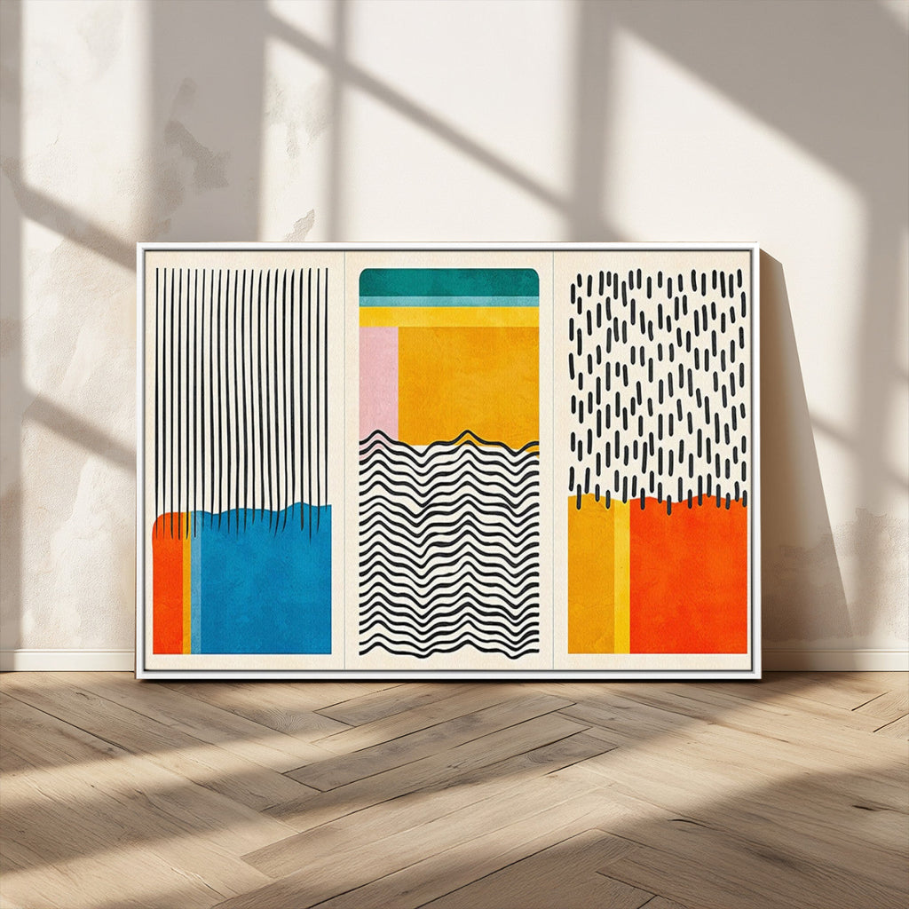 Canvas Print Wall Art Abstract Illustration Art Boho, Framed Abstract Boho Art