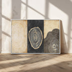 Tree Rings Canvas Wall Art Print, Minimalist Natural History in Modern Decor