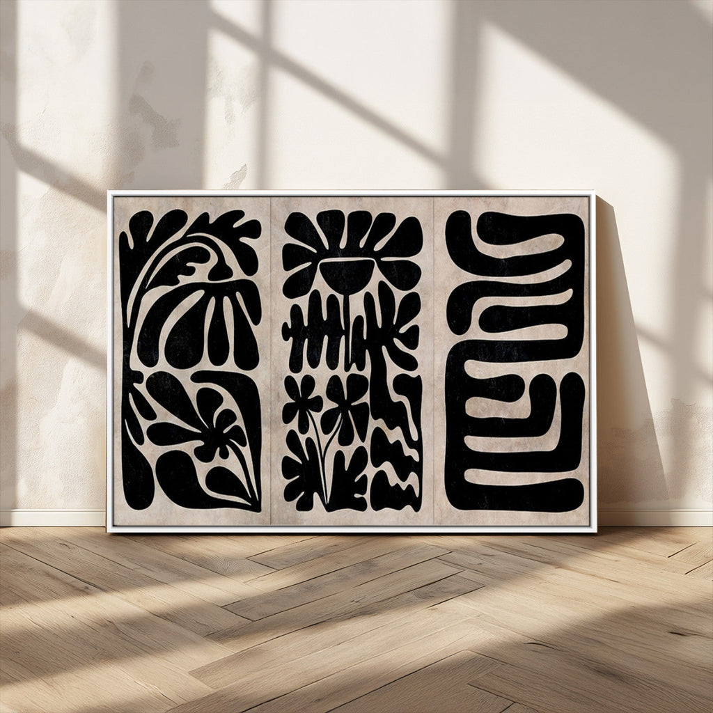 Canvas Print Wall Art Abstract Art Boho, Framed Boho Art