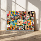 Abstract Art Collage Wall Art Canvas Print, Urban Graffiti Style