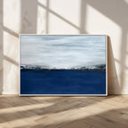 Navy Blue Abstract Wall Art Canvas Print