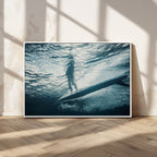 Underwater Surf Wall Art | Framed Ocean Wave Canvas Artwork