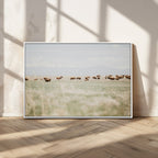Bison Herd Wall Art Canvas Print, Framed Western Ranch Nature Scene