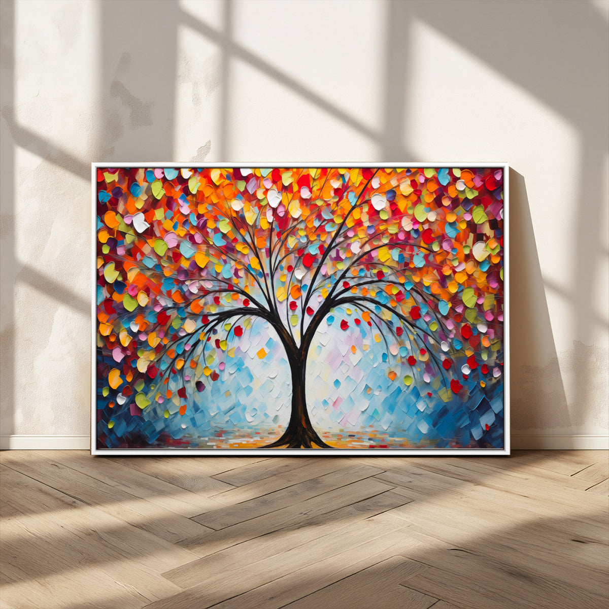 Vibrant Tree of Life Canvas Wall Art | Colorful Abstract Nature