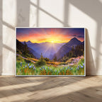 Mountain and Spring Wall Art Canvas Print
