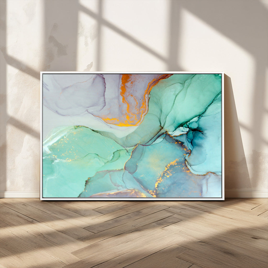 Colorful Marble Fluid Effect Canvas Wall Art Print