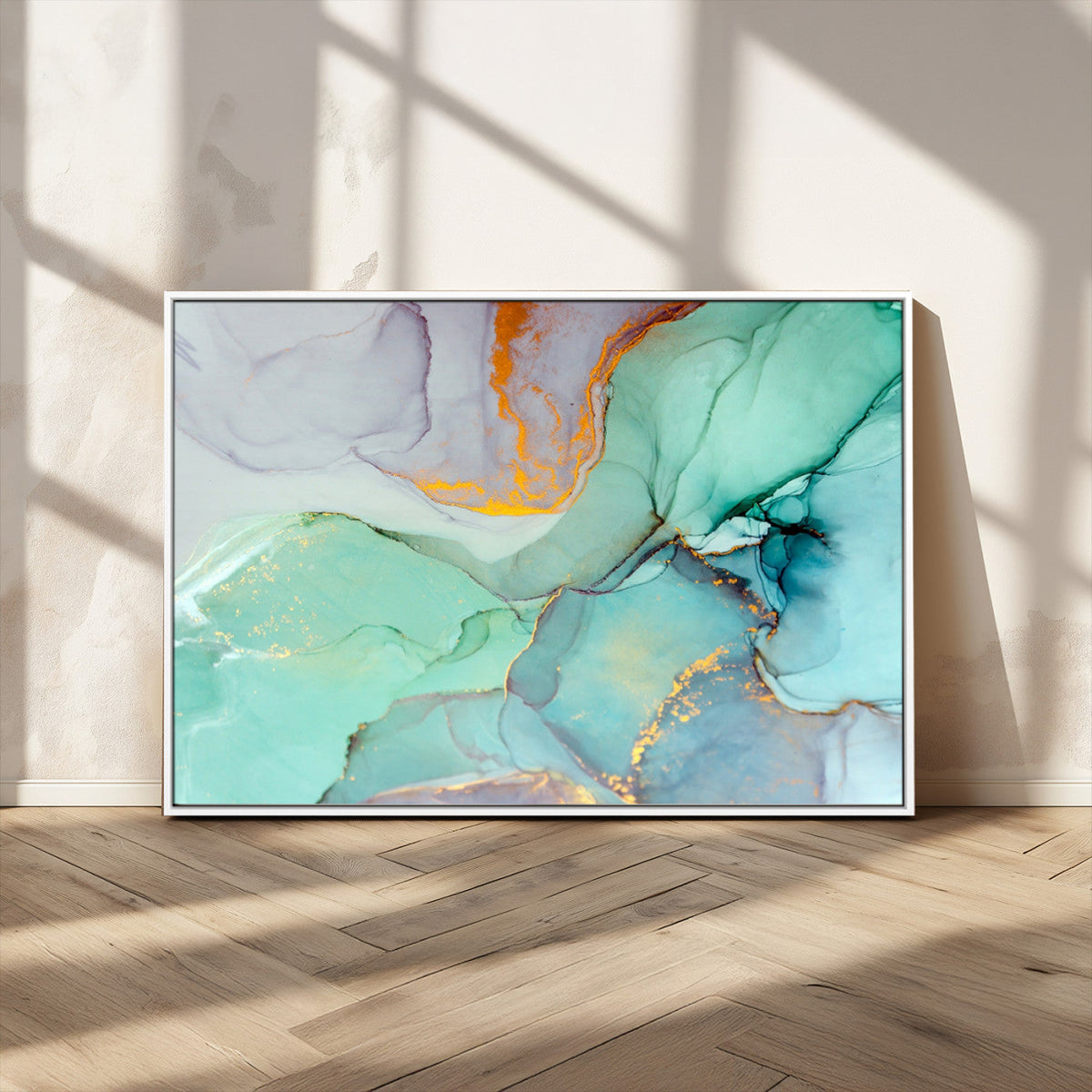 Colorful Marble Fluid Effect Canvas Wall Art Print