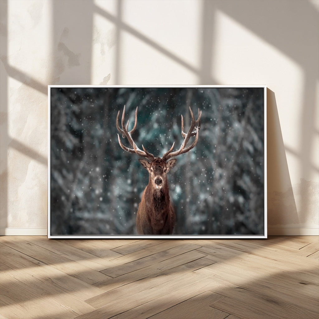 Wall Art Deer Art Animal Canvas, Framed Wall Art Deer Canvas