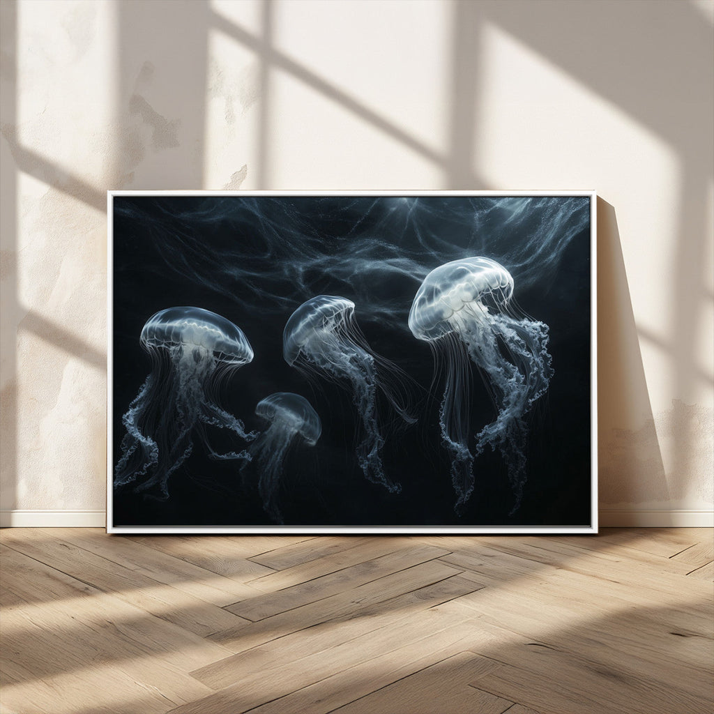 Jellyfish Wall Art Canvas Print, Elegant Wall Decor