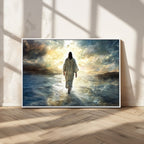 Jesus Walking on Water Wall Art | Canvas Print | Ready to Hang