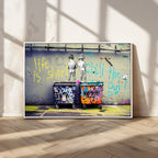 Banksy Life is Short Wall Art, Iconic Graffiti Street Art Canvas Print