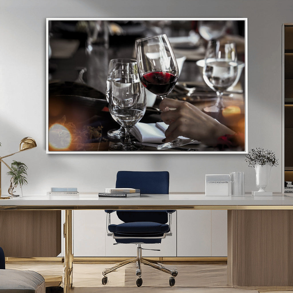 Red Wine and Glass Canvas Print