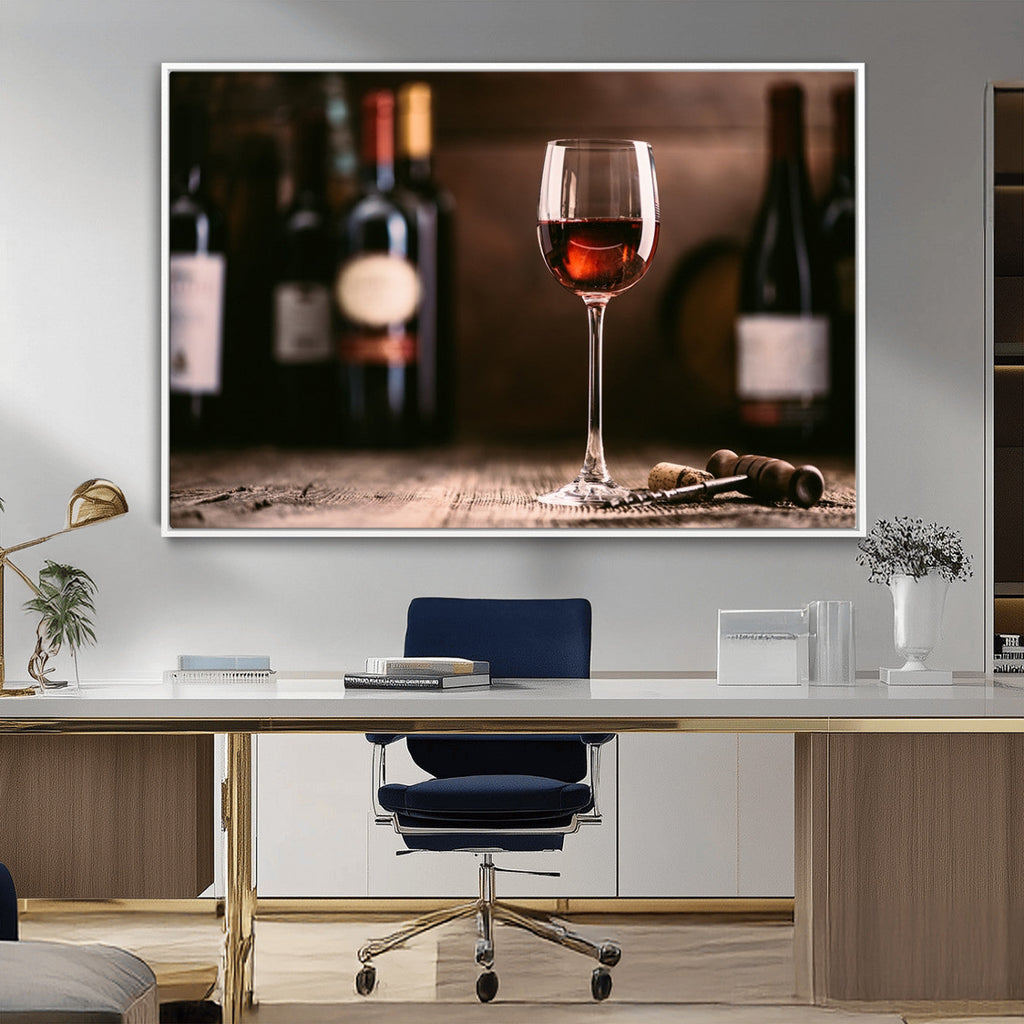 Red Wine and Bottle Canvas Print