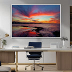 Glorious Sunset on The Beach Wall Art Canvas Print