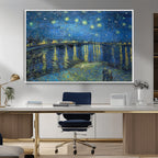 Vincent van Gogh Starry Night over the Rhone Abstract Wall Art Canvas Print
