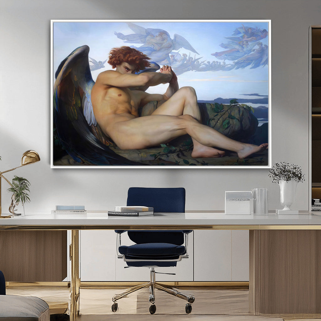 Fallen Angel Wall Art Canvas Print, Alexandre Cabanel Classic Art Reproduction