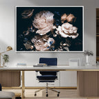 Pink Peonies Flowers Large Canvas Art Print