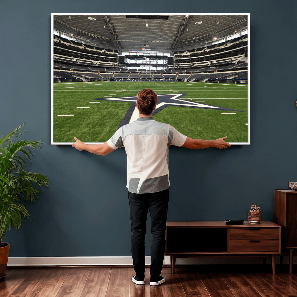 Dallas Cowboys Football Team Print - Arlington AT&T Stadium