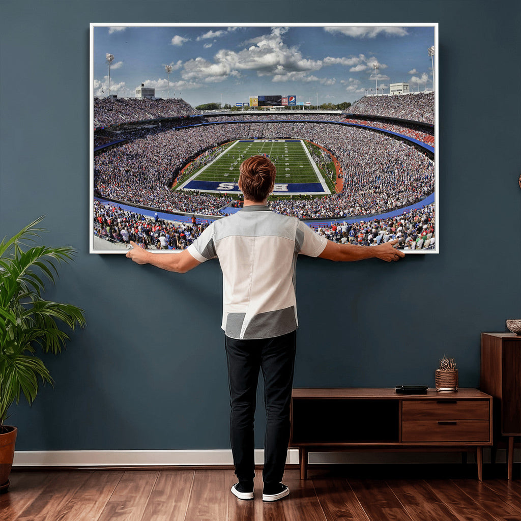 Buffalo Bills Highmark Stadium Wall Art Canvas Print, Bills Game Day Decor