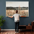 Rustic Field Landscape Wall Art Print, Giclee Canvas Wall Art