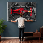 Ferrari Pit Stop Canvas Wall Art | Precision and Speed
