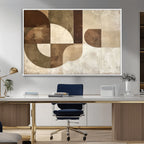 Wabi Sabi Geometric Wall Art | Abstract Modern Minimalist Canvas Print