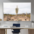 Saguaro Cactus Wall Art | Framed Desert Canvas Artwork