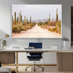 Desert Cactus Wall Art | Framed Southwestern Canvas Artwork