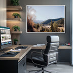 Rustic Landscape Wall Art Canvas Print, Serene Valley Scene