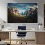 Yosemite National Park Wall Art Canvas Print, Framed El Capitan Mountain Landscape