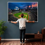 Target Field Wall Art Canvas Print, Baseball Stadium Scene