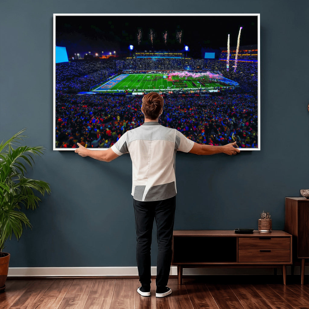 Ole Miss Rebels Vaught Hemingway Stadium Wall Art Canvas Print