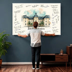Wedding Venue Guest Book Canvas, Personalized Venue Drawing Sign
