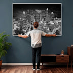 Charlotte Skyline Canvas Wall Art Print | North Carolina Cityscape