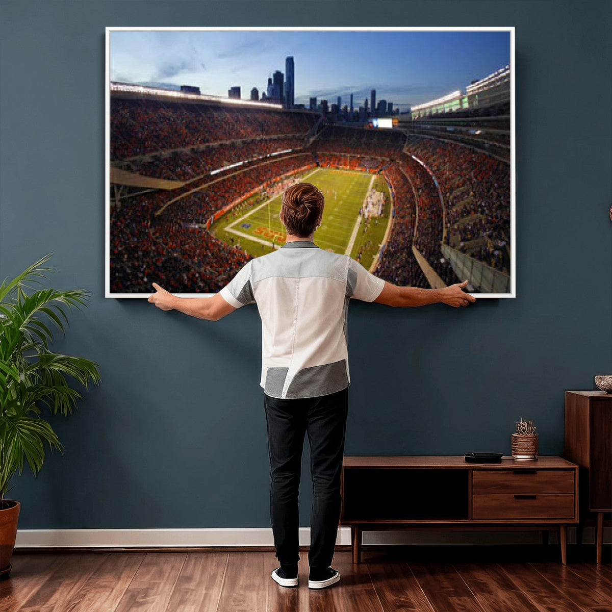 Chicago Bears Soldier Field Canvas Wall Art, NFL Stadium Panorama