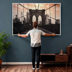 Brooklyn Bridge Canvas Wall Art, New York City Skyline Photography
