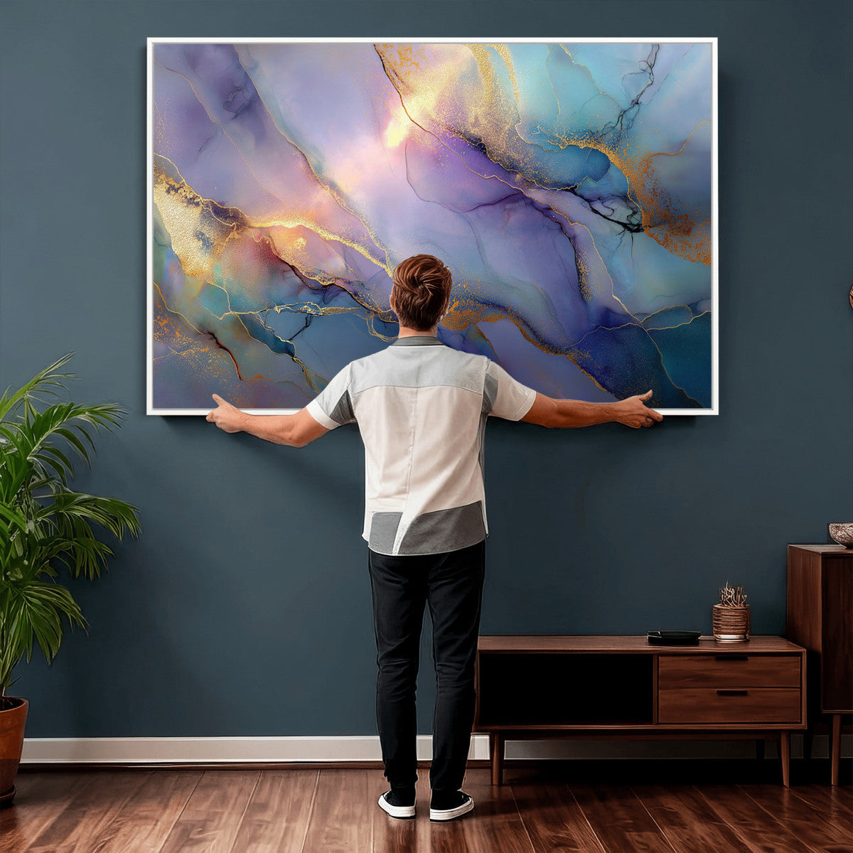 Colorful Abstract Canvas Wall Art Print, Vibrant Popup Color Art Print