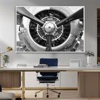 Vintage Airplane Wall Art Canvas Print