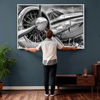 Vintage Antique Airplane Wall Art Canvas Print