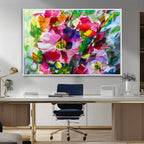 Oil Flower Abstract Canvas Print