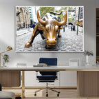 Charging Bull Wall Art Canvas Print