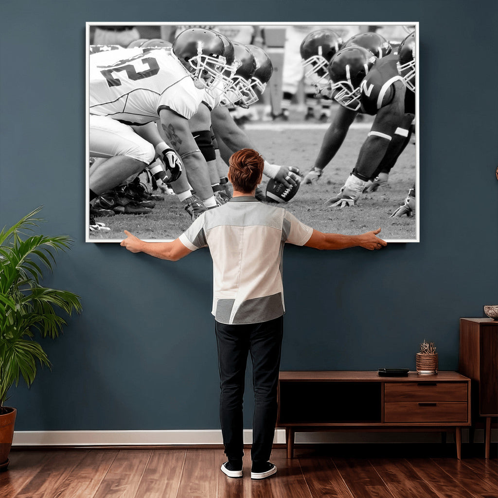 American Football Player Wall Art Canvas Print