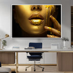 Gold and Women Wall Art Canvas Print