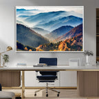 Mountains Forest Autumn Wall Art Canvas Print