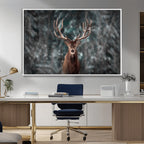 Wall Art Deer Art Animal Canvas, Framed Wall Art Deer Canvas