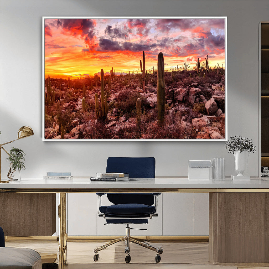 Arizona Desert Print, Western Cowboy Wall Art Print